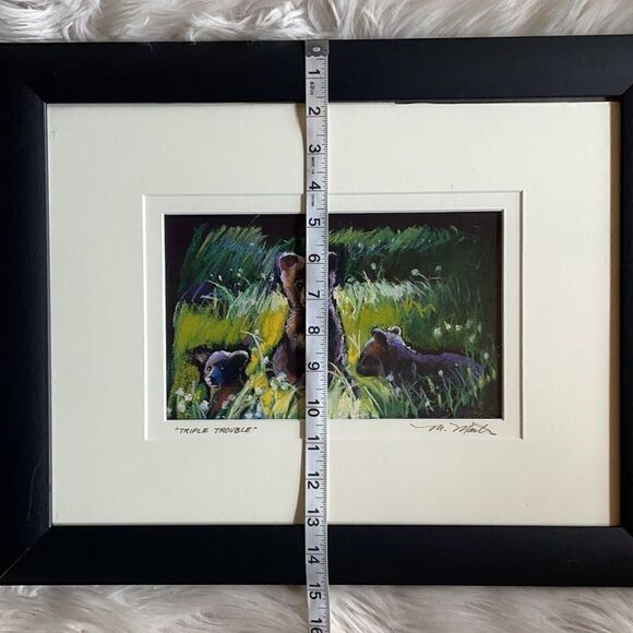 “Triple Touble” by Meredith Martin Signed, Framed & Matted Lithograph Print - Picture 10 of 16